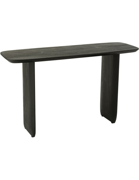 Console moderne Arrondie en Bois d'acacia Noir Fjordi J-Line - 1