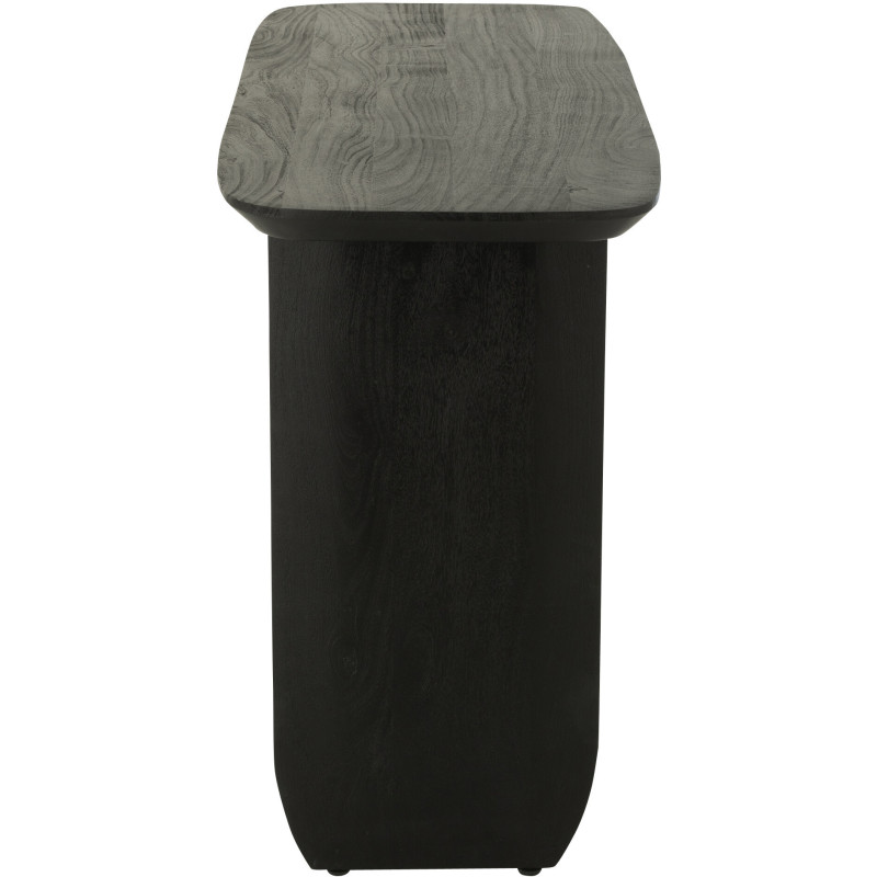 Console moderne Arrondie en Bois d'acacia Noir Fjordi J-Line - 4