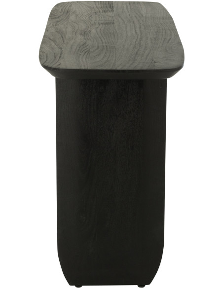 Console moderne Arrondie en Bois d'acacia Noir Fjordi J-Line - 4