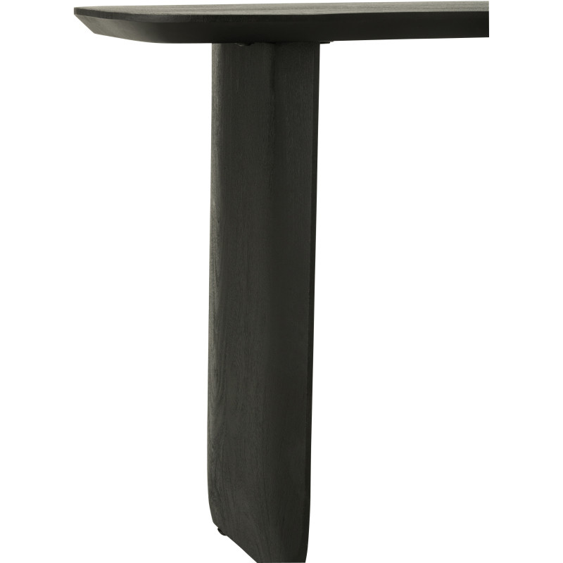 Console moderne Arrondie en Bois d'acacia Noir Fjordi J-Line - 5