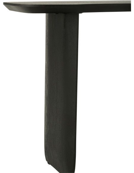 Console moderne Arrondie en Bois d'acacia Noir Fjordi J-Line - 5