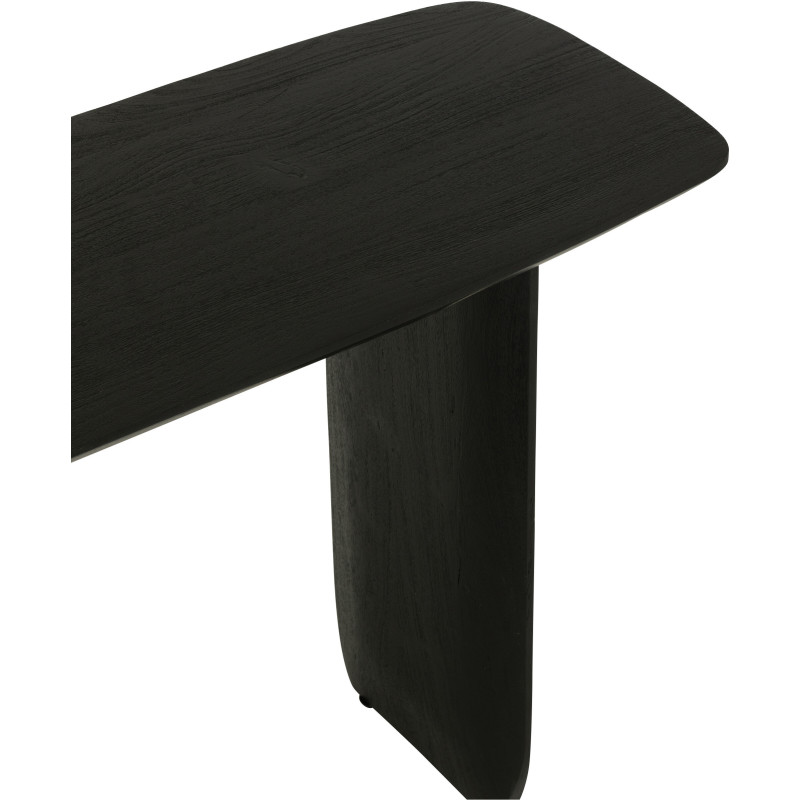 Console moderne Arrondie en Bois d'acacia Noir Fjordi J-Line - 6
