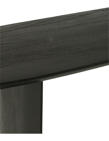 Console moderne Arrondie en Bois d'acacia Noir Fjordi J-Line - 7