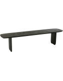 Banc bois d’acacia noir 190 x 40 x H45 cm Fjordi 4 places