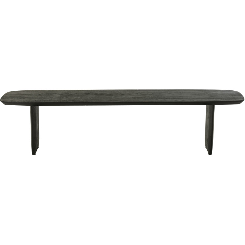 Grand Banc moderne Arrondi 4 places en Bois d'acacia Noir Fjordi - 3