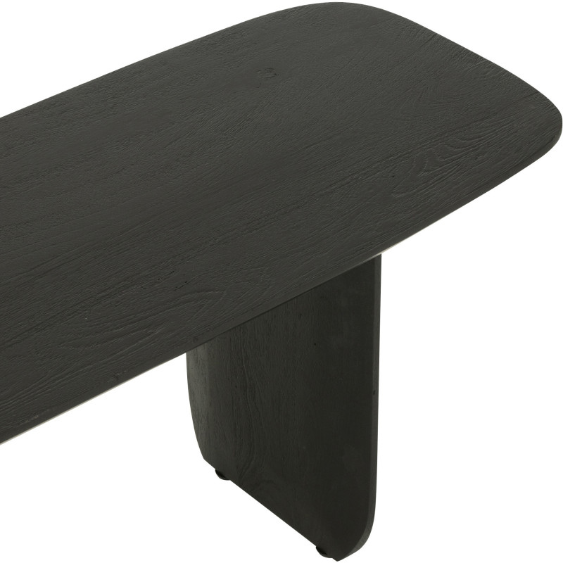 Grand Banc moderne Arrondi 4 places en Bois d'acacia Noir Fjordi - 6