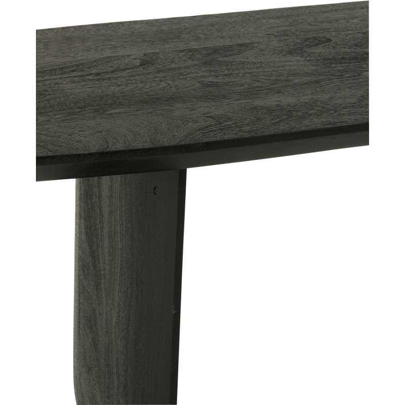 Grand Banc moderne Arrondi 4 places en Bois d'acacia Noir Fjordi - 7
