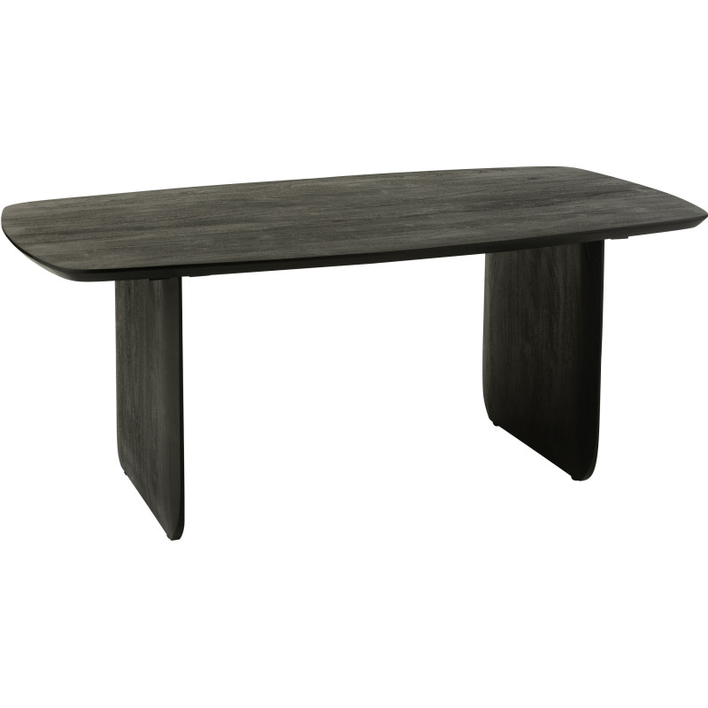 Grande Table à manger moderne Arrondie 8 personnes en Bois d'acacia Noir Fjordi - 1