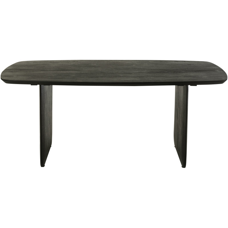 Grande Table à manger moderne Arrondie 8 personnes en Bois d'acacia Noir Fjordi - 3