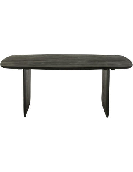 Grande Table à manger moderne Arrondie 8 personnes en Bois d'acacia Noir Fjordi - 3