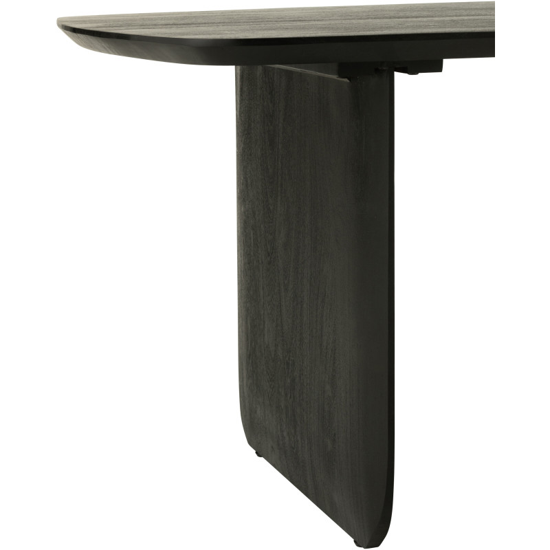 Grande Table à manger moderne Arrondie 8 personnes en Bois d'acacia Noir Fjordi - 5
