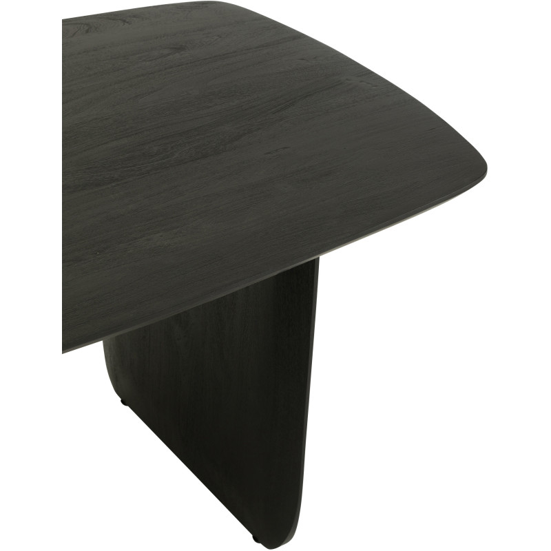 Grande Table à manger moderne Arrondie 8 personnes en Bois d'acacia Noir Fjordi - 6