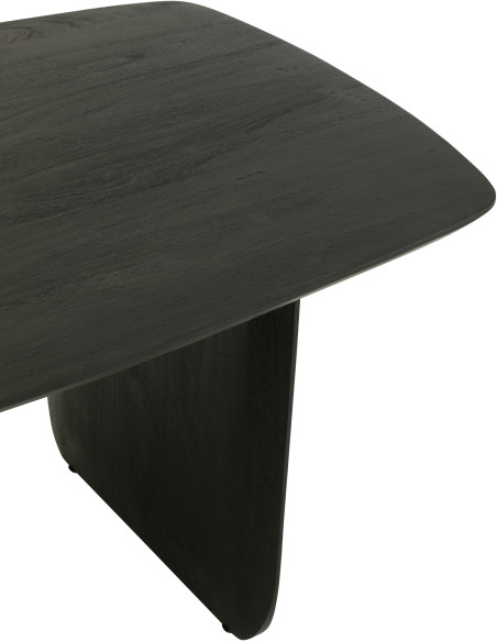 Grande Table à manger moderne Arrondie 8 personnes en Bois d'acacia Noir Fjordi - 6