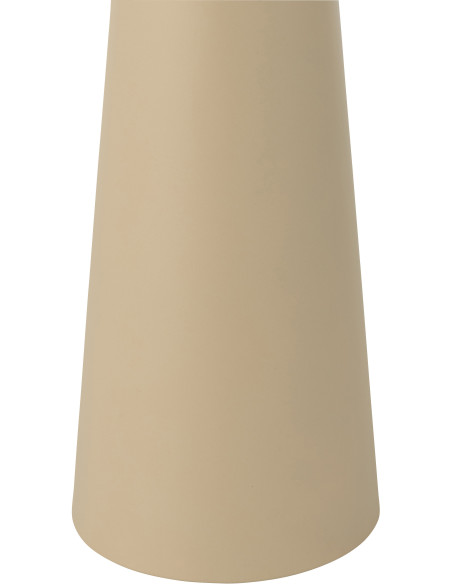 Table d'appoint moderne Ronde en Métal Beige Blanc écru Imitation travertin Maolia - 3