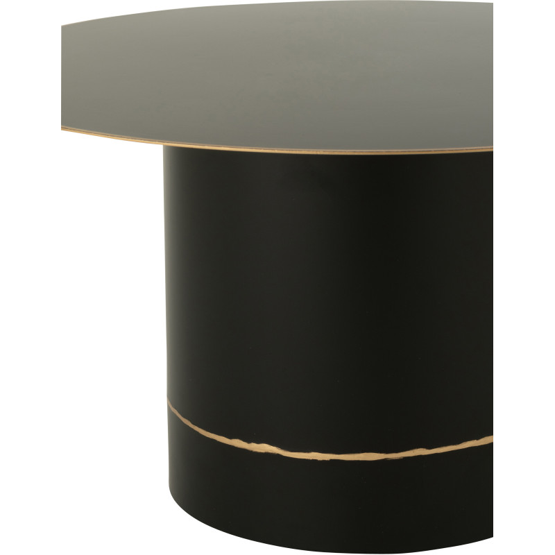 Table basse moderne chic Ronde 60 cm en Métal Noir Doré Witelli - 3