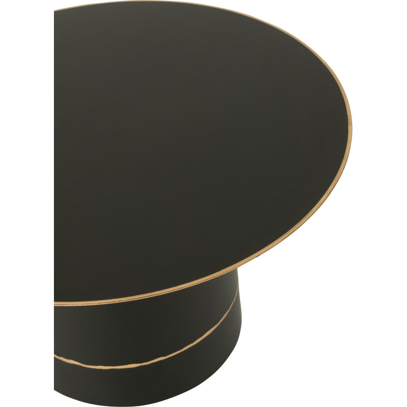 Table basse moderne chic Ronde 60 cm en Métal Noir Doré Witelli - 4
