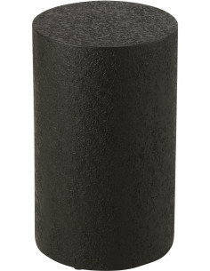 Table d'appoint moderne Ronde en Bois MDF Noir Liquid - 1