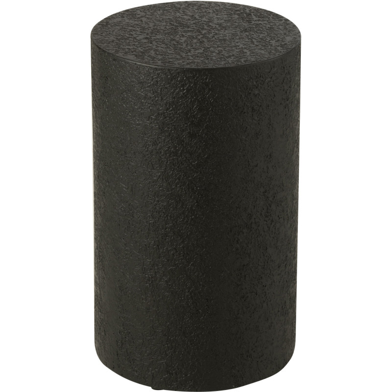 Table d'appoint moderne Ronde en Bois MDF Noir Liquid - 1