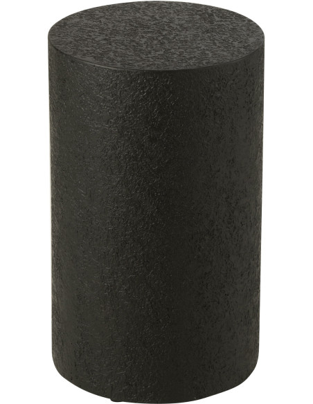 Table d'appoint moderne Ronde en Bois MDF Noir Liquid - 1