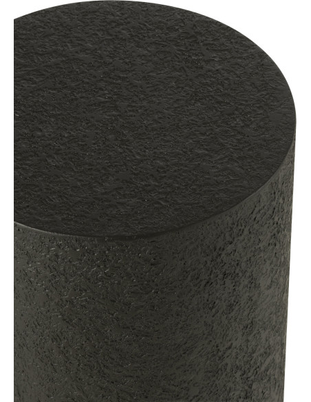 Table d'appoint moderne Ronde en Bois MDF Noir Liquid - 3