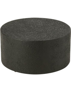 Table basse moderne Ronde en Bois MDF Noir Liquid - 1