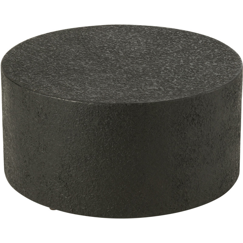 Table basse moderne Ronde en Bois MDF Noir Liquid - 1