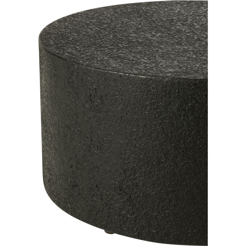 Table basse moderne Ronde en Bois MDF Noir Liquid - 3