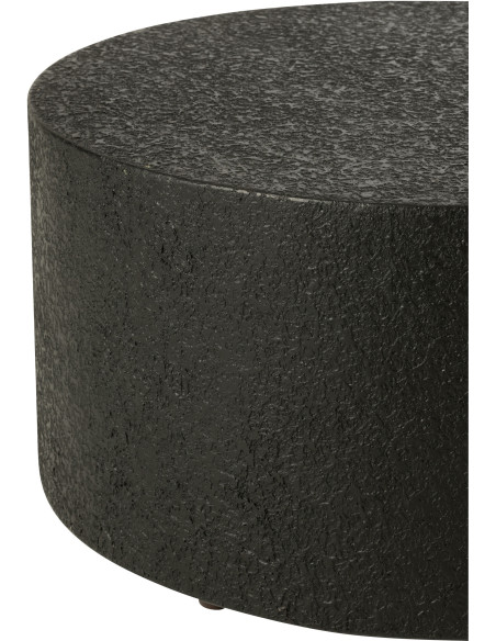 Table basse moderne Ronde en Bois MDF Noir Liquid - 3