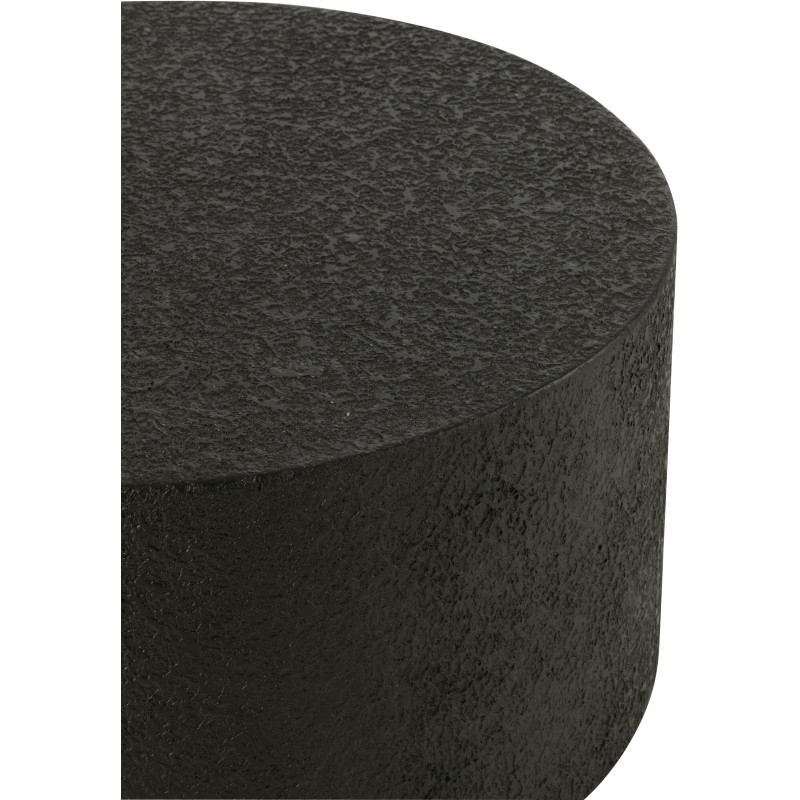 Table basse moderne Ronde en Bois MDF Noir Liquid - 4