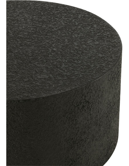 Table basse moderne Ronde en Bois MDF Noir Liquid - 4