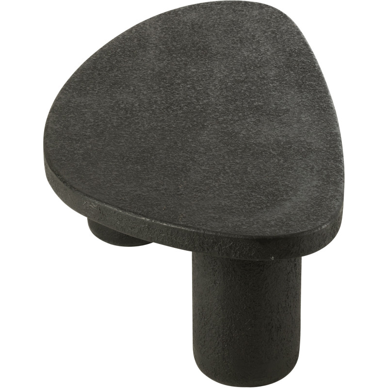 Grande Table basse moderne Ovale en Bois MDF Noir Liquid - 3