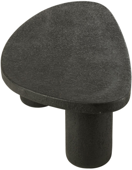 Grande Table basse moderne Ovale en Bois MDF Noir Liquid - 3