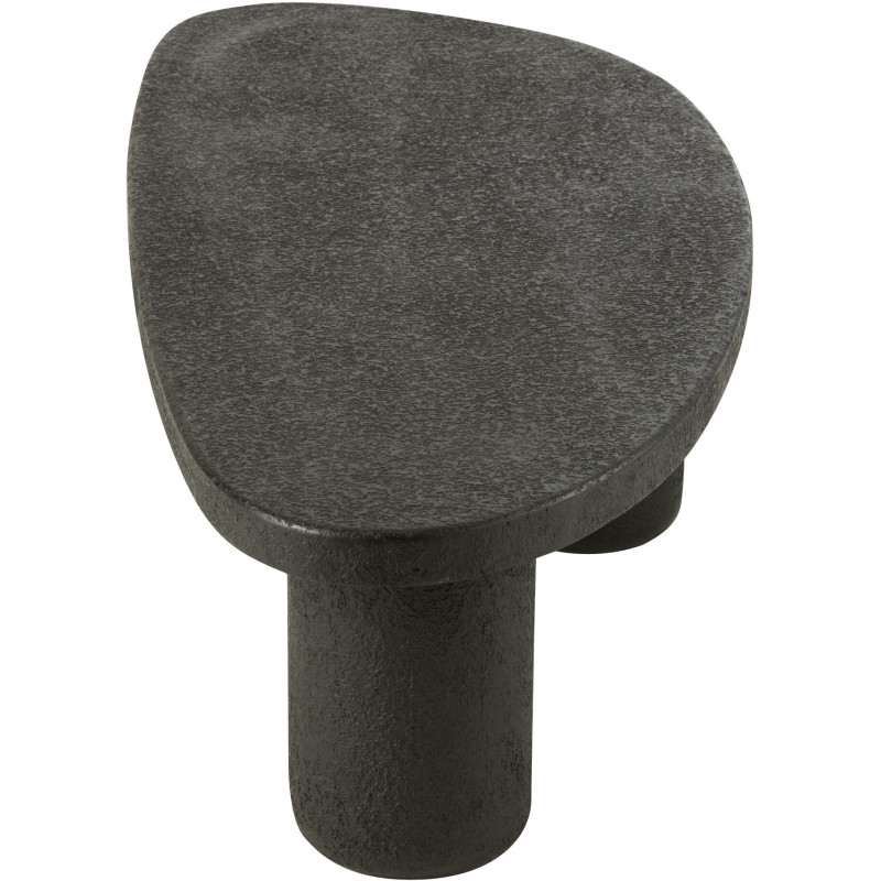 Grande Table basse moderne Ovale en Bois MDF Noir Liquid - 5