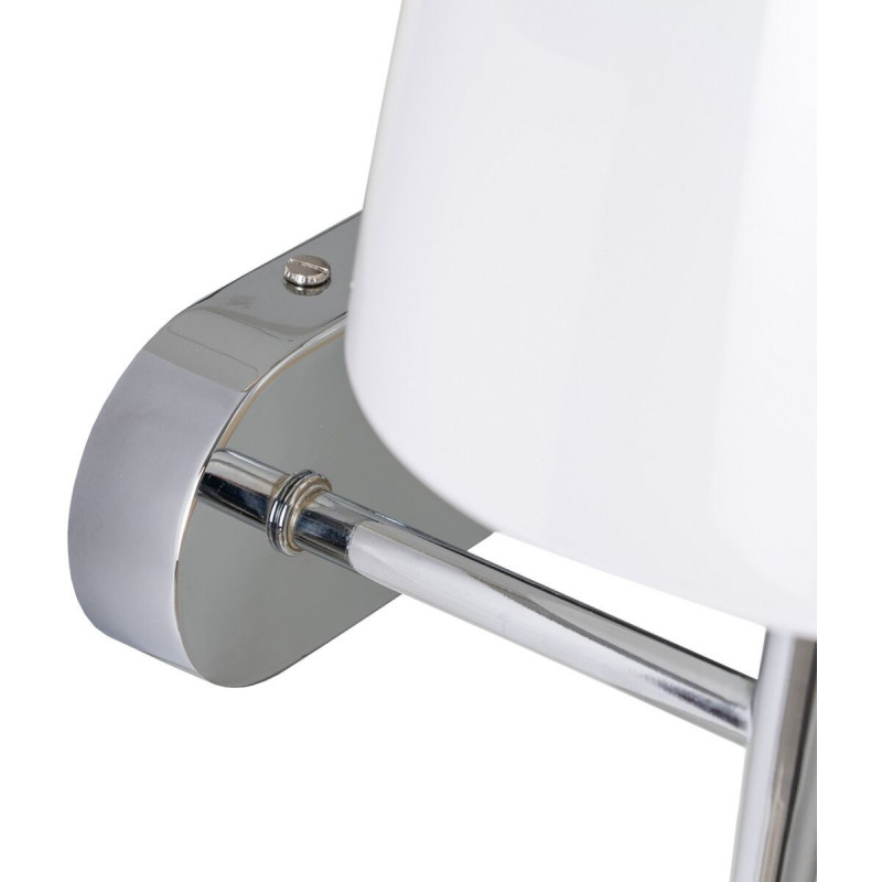 Applique murale 2 lampes en Verre Blanc Métal Argenté Klarrisa - 2