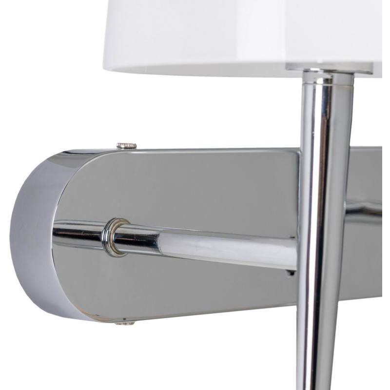 Applique murale 2 lampes en Verre Blanc Métal Argenté Klarrisa - 3