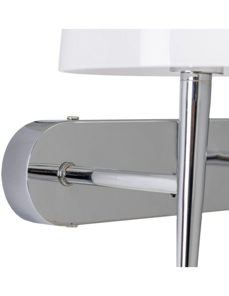 Applique murale 2 lampes en Verre Blanc Métal Argenté Klarrisa - 3