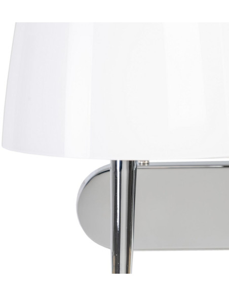 Applique murale 2 lampes en Verre Blanc Métal Argenté Klarrisa - 4