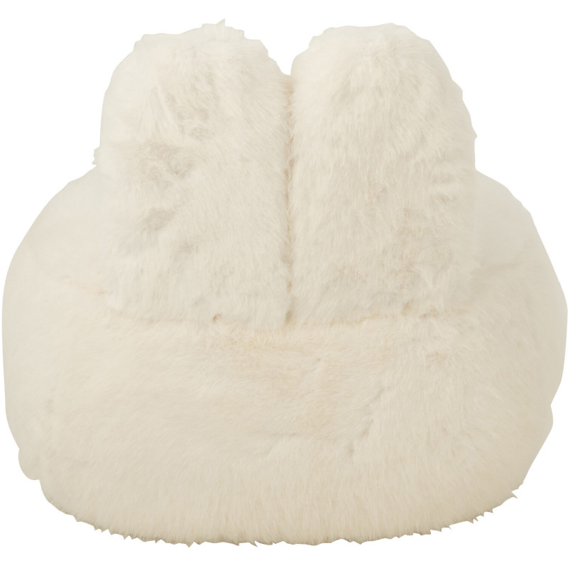 Fauteuil original poils longs Oreilles de lapin en Tissu Blanc Bois Bunny - 4