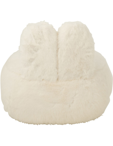 Fauteuil original poils longs Oreilles de lapin en Tissu Blanc Bois Bunny - 4