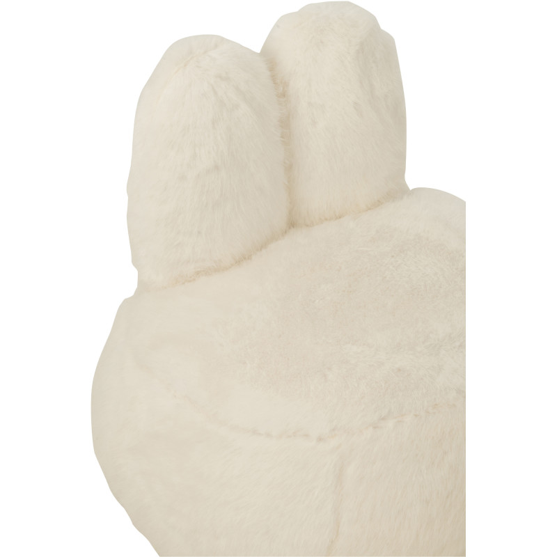 Fauteuil original poils longs Oreilles de lapin en Tissu Blanc Bois Bunny - 6