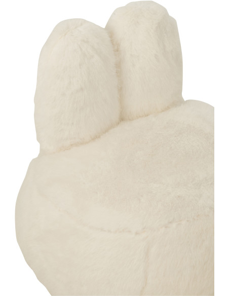 Fauteuil original poils longs Oreilles de lapin en Tissu Blanc Bois Bunny - 6