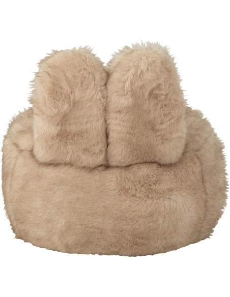 Fauteuil original poils longs Oreilles de lapin en Tissu Taupe Bois Bunny - 5