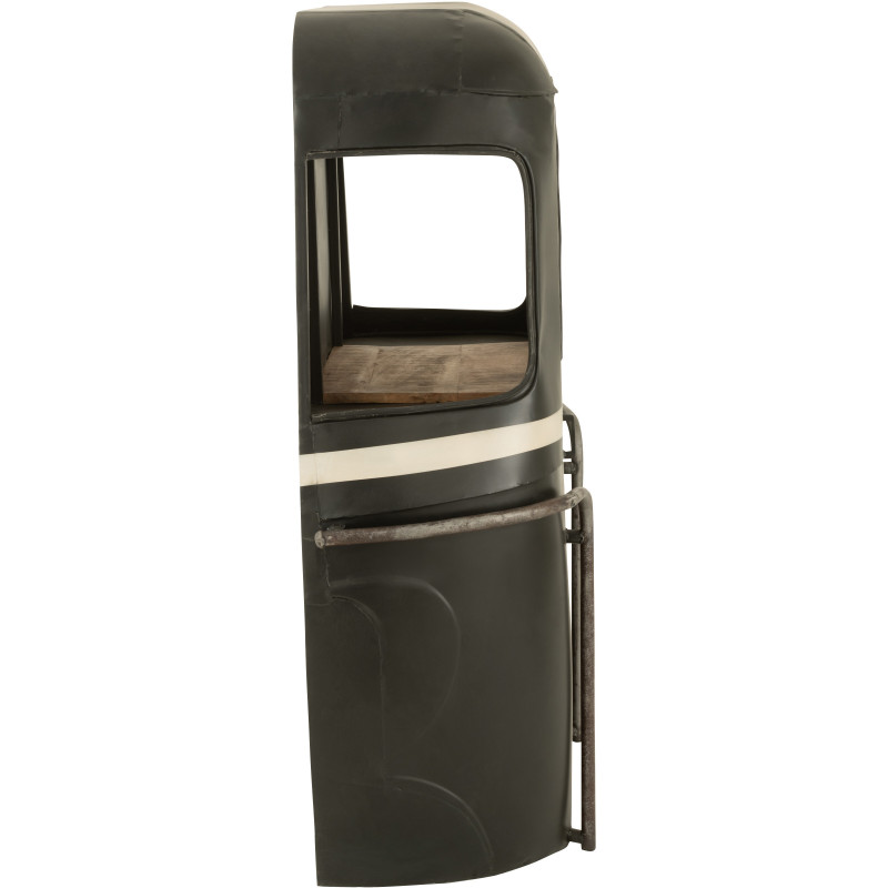 Meuble bar original Cabine téléphérique vintage en Métal Noir Blanc Bois de manguier Naturel Twelve - 3