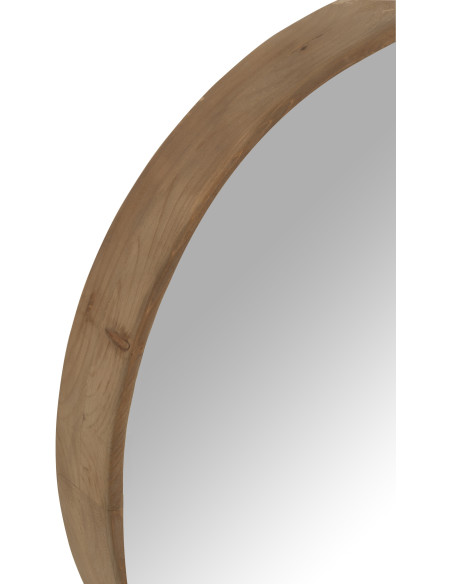 Miroir mural moderne Rond 60x60 en Bois MDF Naturel Magnico - 2