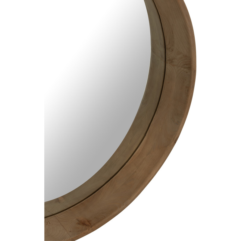 Miroir mural moderne Rond 60x60 en Bois MDF Naturel Magnico - 3
