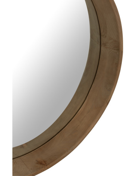 Miroir mural moderne Rond 60x60 en Bois MDF Naturel Magnico - 3