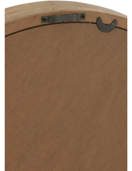 Miroir mural moderne Rond 60x60 en Bois MDF Naturel Magnico - 4