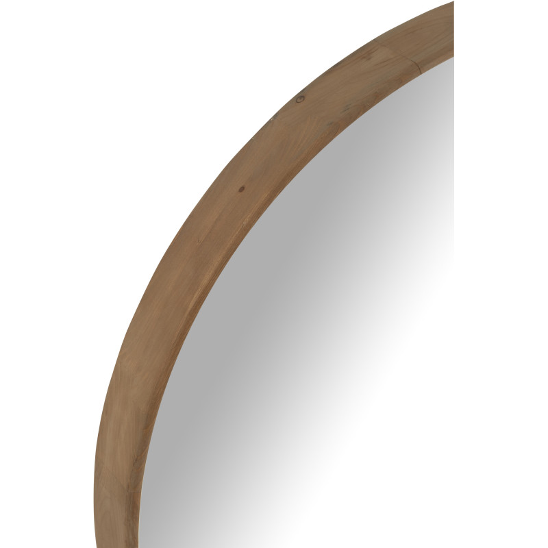 Grand Miroir mural moderne Rond 90x90 en Bois MDF Naturel Magnico - 3