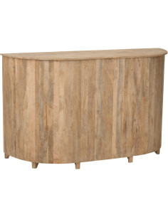 Grand Meuble bar rustique chic 5 étagères 9 range-bouteilles en Bois de manguier Naturel Lounge - 1