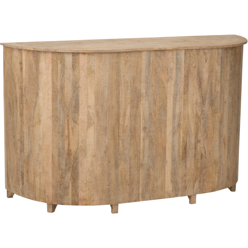 Grand Meuble bar rustique chic 5 étagères 9 range-bouteilles en Bois de manguier Naturel Lounge - 1